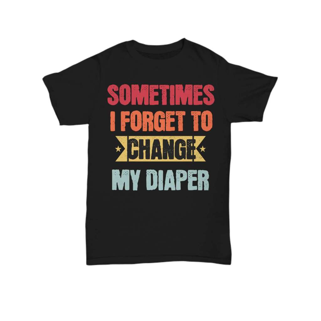 Kaos Dewasa Lucu "Terkadang Aku Lupa Popok" ABDL - Unisex, Bahan Adem, Model Santai