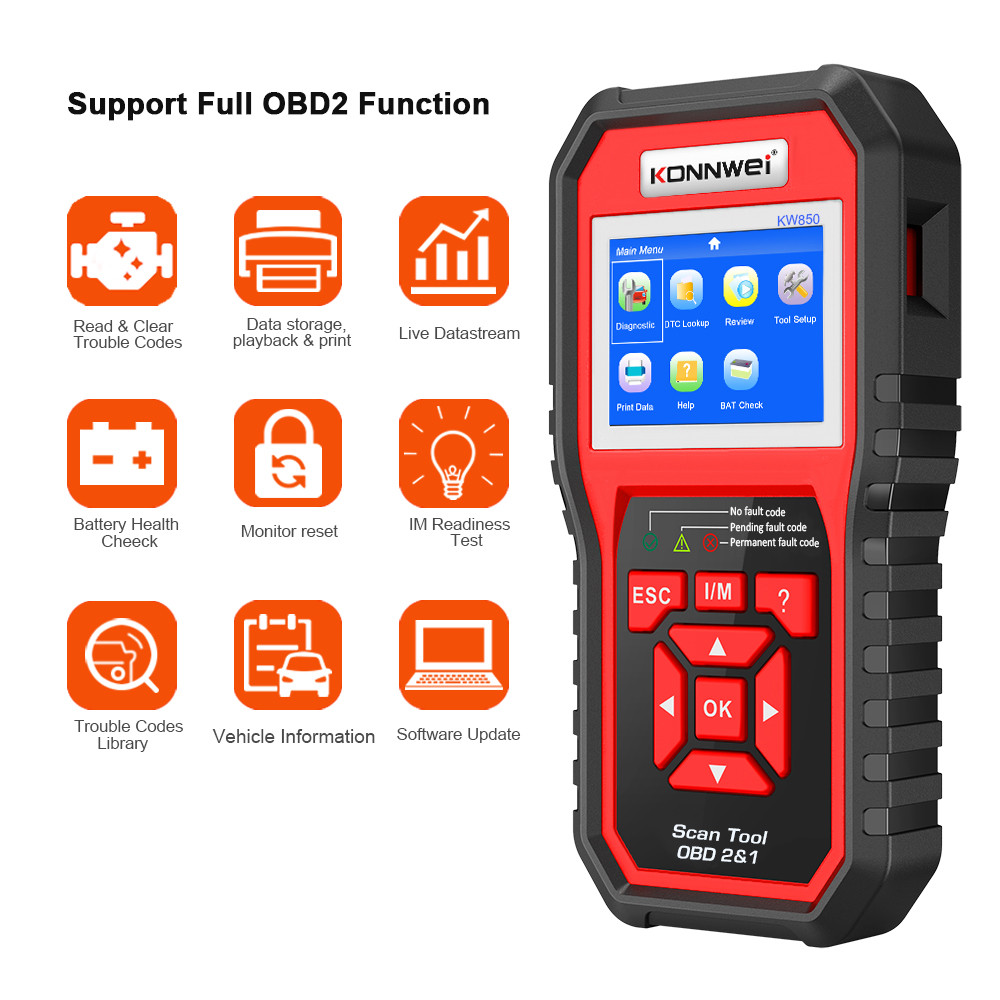 Obd2 Scanner Diagnostic Scanner KONNWEI Full Function Car Diagnosis Tool Auto Scanner Universal Obd 