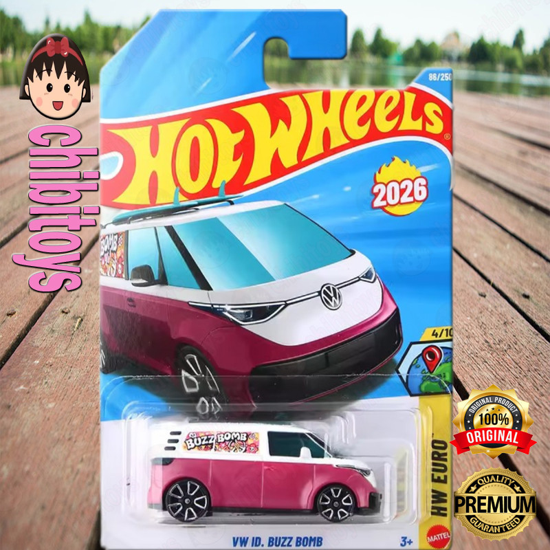 Hot Wheels VW ID Buzz Bomb Ungu Diecast Mobil Van Modern Futuristik
