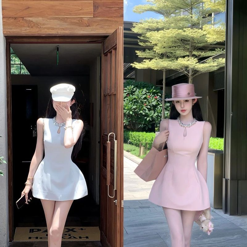 [COD]Gaun wanita, gaun pendek baru, rompi, gaun