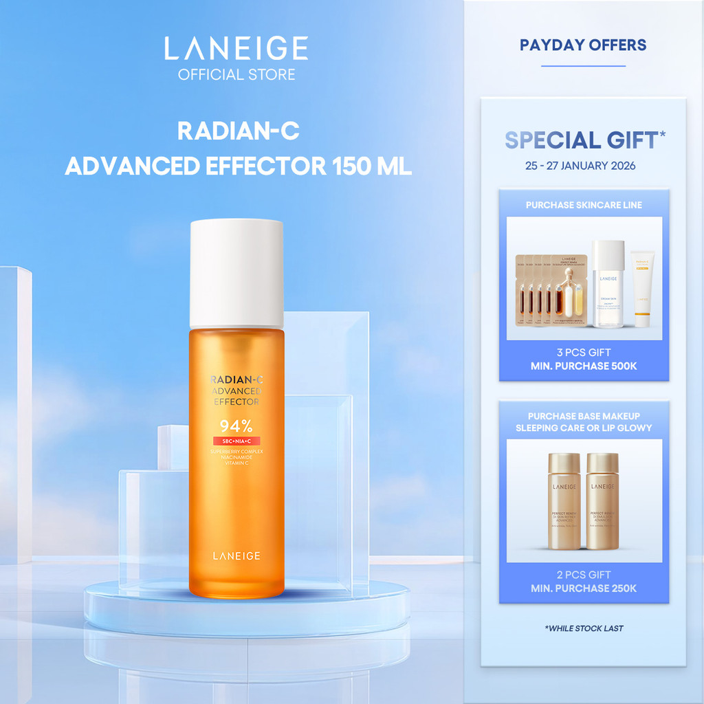 LANEIGE Radian-C Advanced Effector 150ml - First Treatment Essence, Pencerah Wajah, Brightening Boos