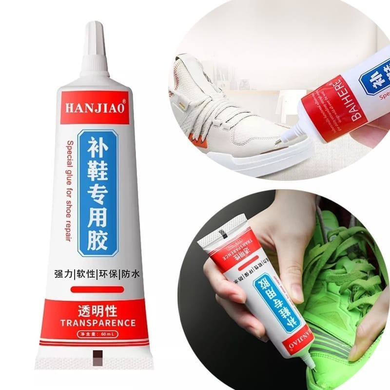 ORIGINAL HANJIAO TJ-638 Lem Hanjiao Lem Sepatu Kuat Tahan Air 60ml Serbaguna