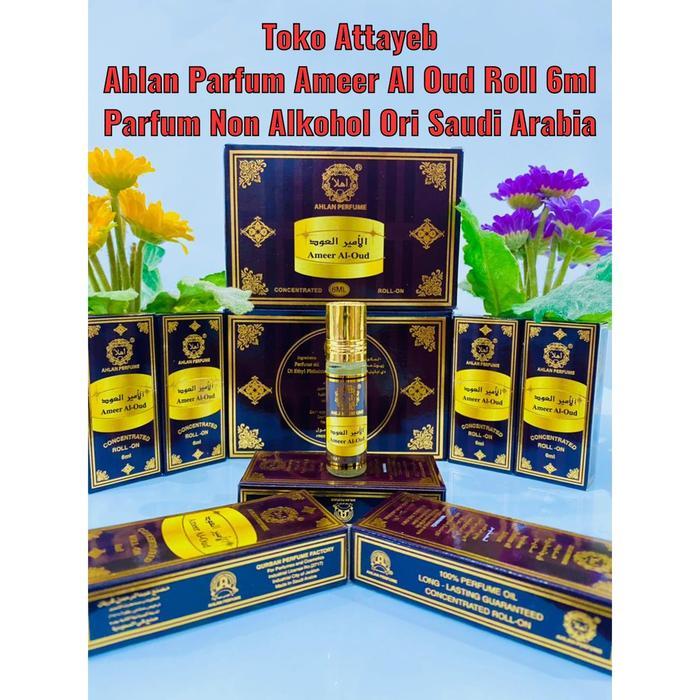 Ahlan Parfum Arab Ameer Al Oud Roll 6ml Parfume Original Non Alkohol - Ahlan Ameer Al Oud Roll 6ml