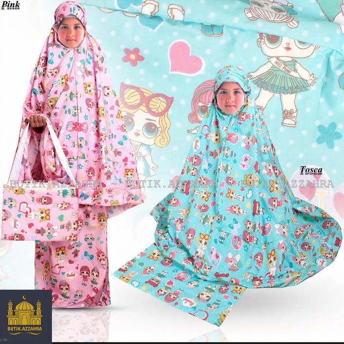 BUTIK.AZZAHRA MUKENA ANAK KARAKTER LOL KATUN TERMURAH DAN TERLARIS Atasan Muslim Panjang Sajadah Kot