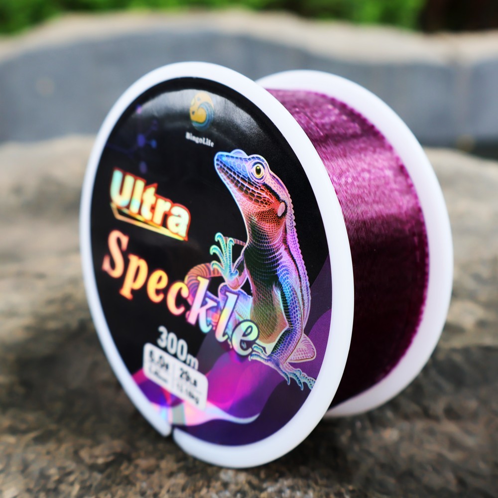 Bingolife Senar Pancing Bintik Ungu 300m Monofilament Nylon Jerman