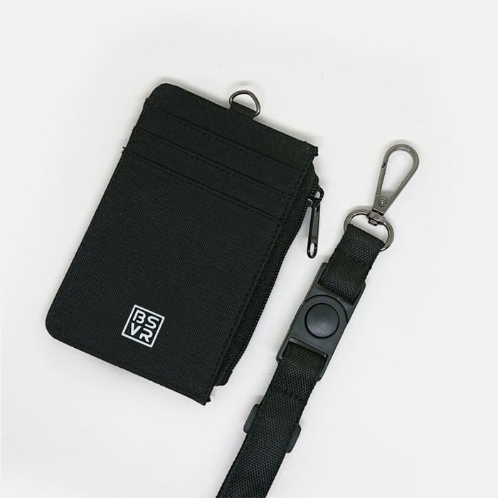 ID card holder / dompet id card & tali gantungan - black