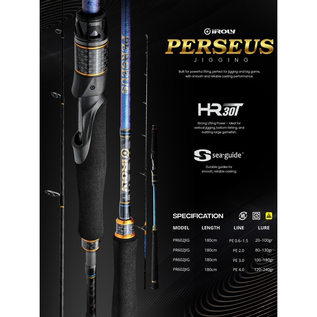 JORAN IROLY PERSEUS 2025 JIGGING ROD JORAN JIGGING SPINNING DAN OVERHEAD