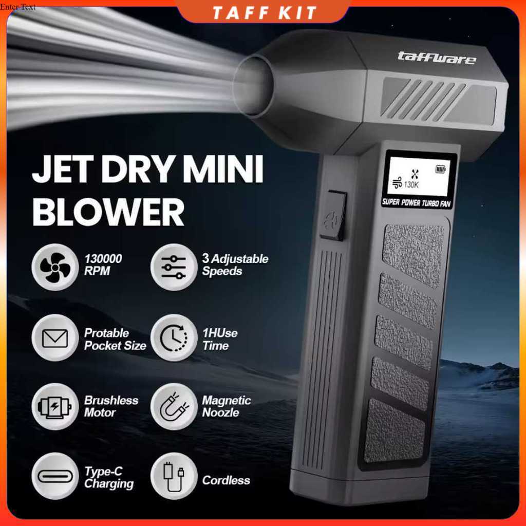Taffware Mini Turbo Violent Air Blower Cordless Jet Portable 130000RPM - P30