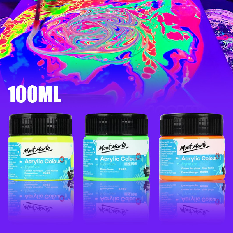 100ml Cat Akrilik Cat Glow In The Dark Premium Cat Sepatu Akrilik Cat Fosfor