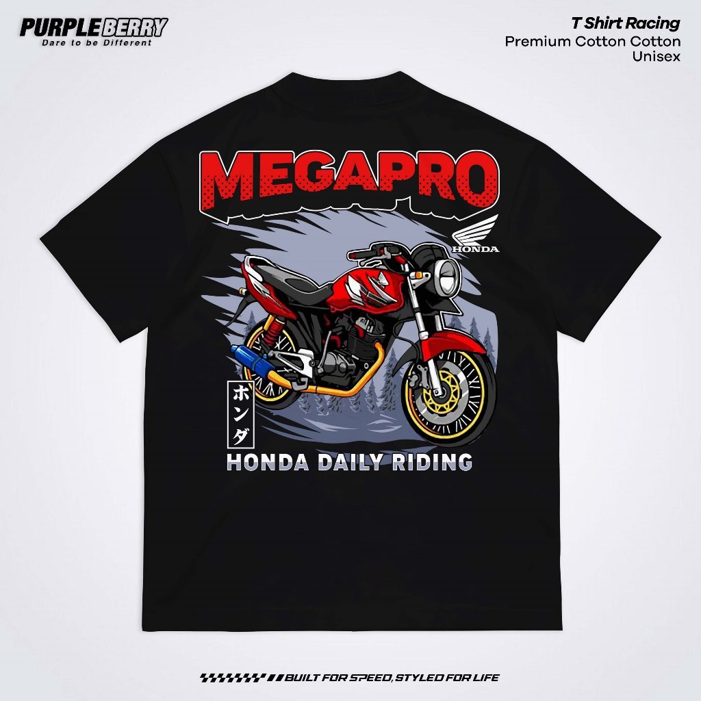 Kaos Honda Megapro Primus Daily Riding - Baju Distro Racing Otomotif Motor Herex CB GL MP Tiger