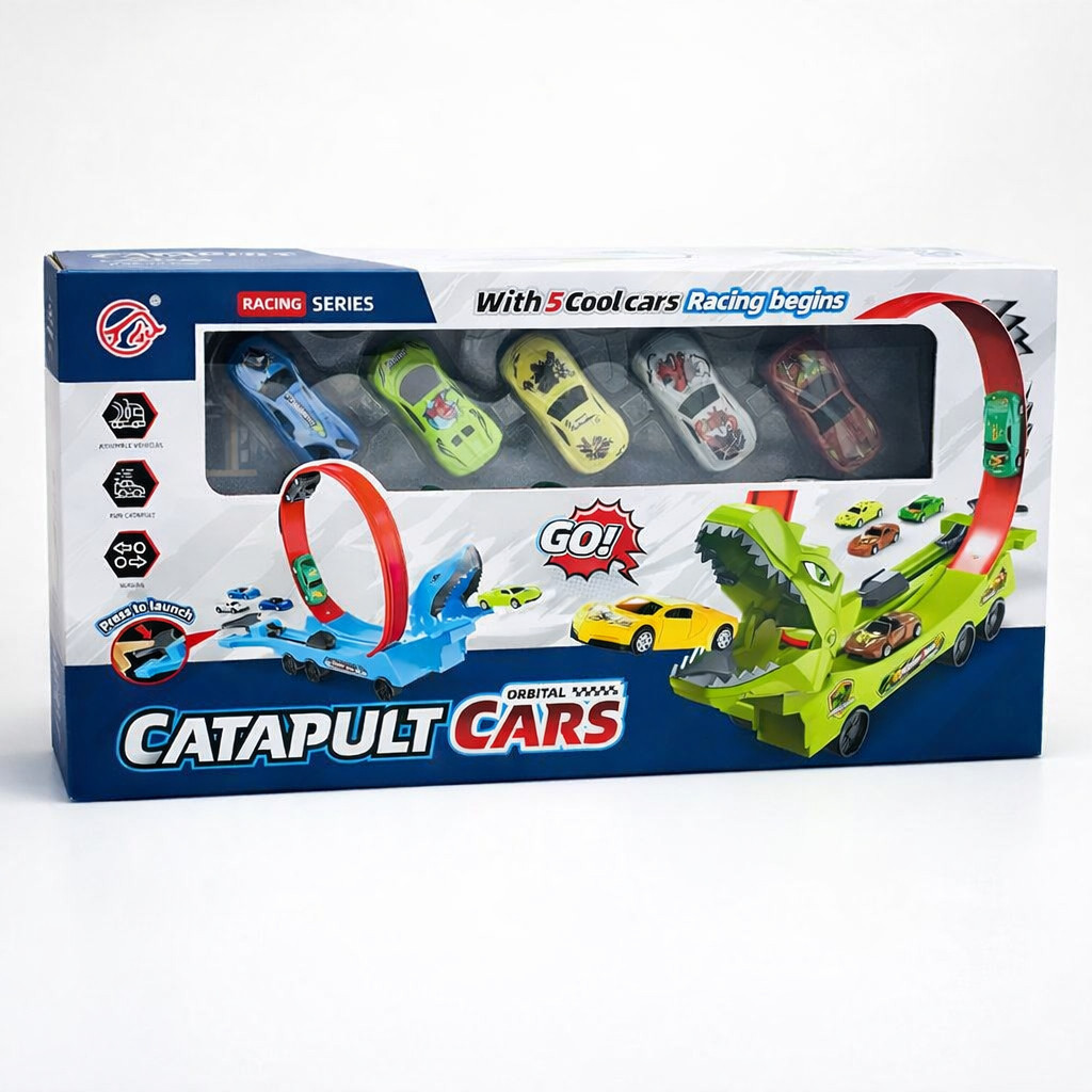 Mainan Anak Besar Mobil Catapult Orbital Cars Premium - Track Dinosaurus  - Racing Track