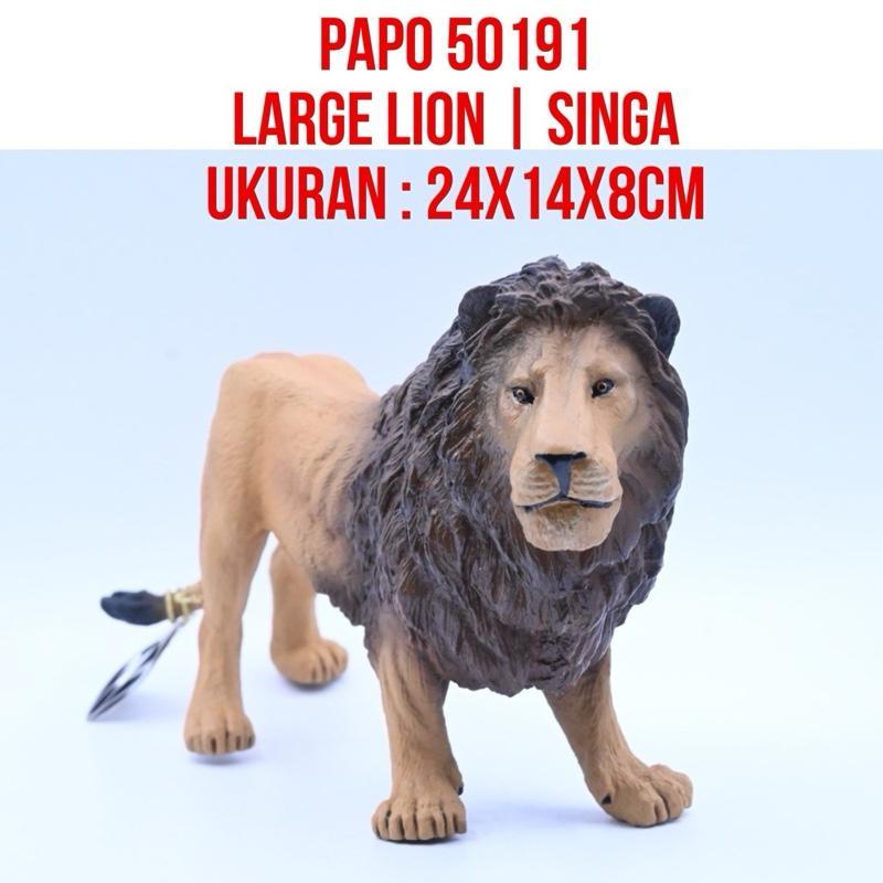 Papo 50191 Large Lion Singa Panthera Leo Raja Hutan | Ukuran Besar 24x14x8Cm | Mainan Figure Binatan
