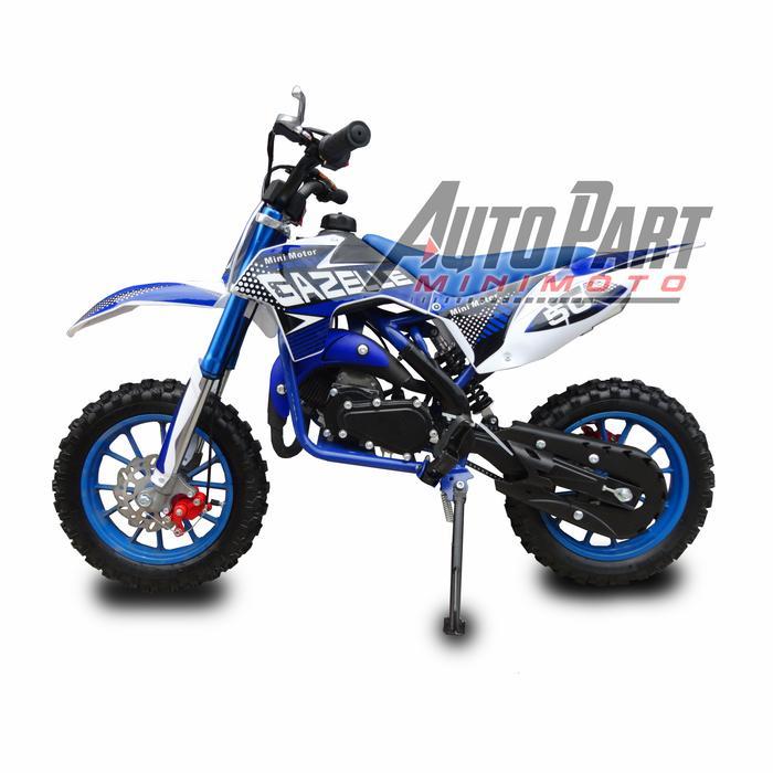 Motor Mini Trail Gazelle 50cc Mesin 2Tak Trail Mini MT4 Gazelle Matic - Biru