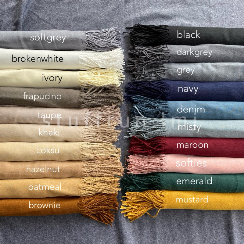 [SALE] Termurah Pashmina Cashmere Dubai Shawl / Pashmina Rumbai / Pashmina Rawis Av-20