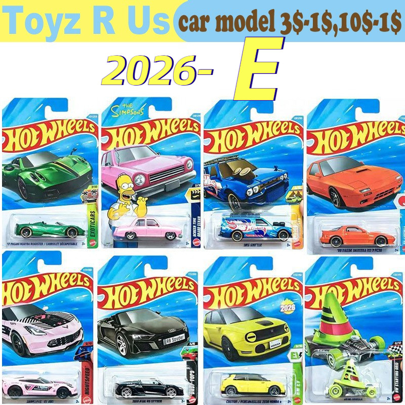 2026E Original Hot Wheels Car Boy Toy 1/64 ecast Pagani Huayra The Simpson Honda Corvette Au RS Spyd