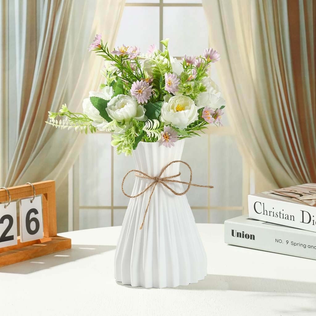 Set Vas Bunga Plastic Aesthetic Bunga Hias Plastik Bunga Hiasan Ruang Tamu Bunga Hiasan Meja Makan
