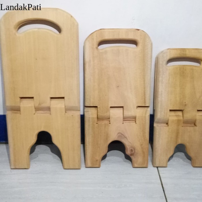 Rekal AlQuran Rekal Kayu Meja Lipat Rekal Polos Custom Warna LZN7