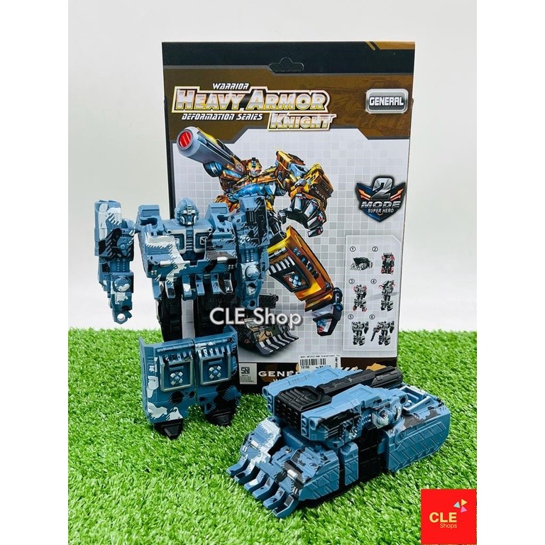 Cleshop Mainan Robot Tank Transformer Deformation Series Warrior Heavy Armor Knight Robot jadi Mobil