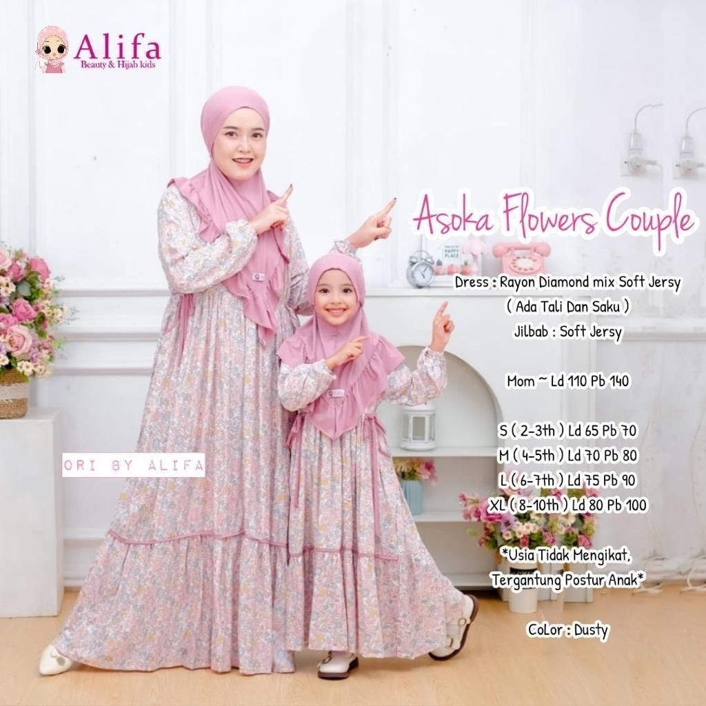 ada grup resseller tanyakan ke admdin er elrumi Gamis couple ibu dan anak asoka kekinian  Alifa gami