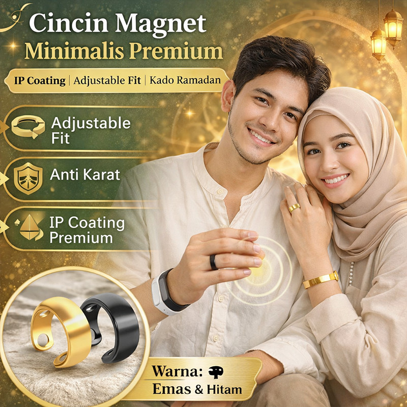 [PROMO RAMADAN] Cincin Terapi Anti Ngorok - Solusi Tidur Nyenyak Pasangan - Kado Sayang Suami  Istri