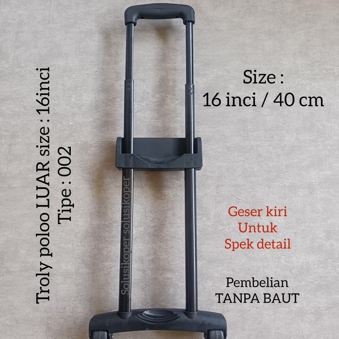 tralala market troly koper polo troli tas travel bag troly polo troli koper 16 inch - poloo 002 16in