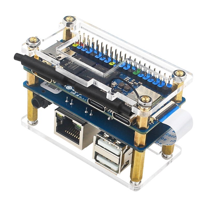 Orange Pi Zero 2W Akrylowa obudowa ochronna dla Orange Pi Zero 2 W i karta rozszerzeń
