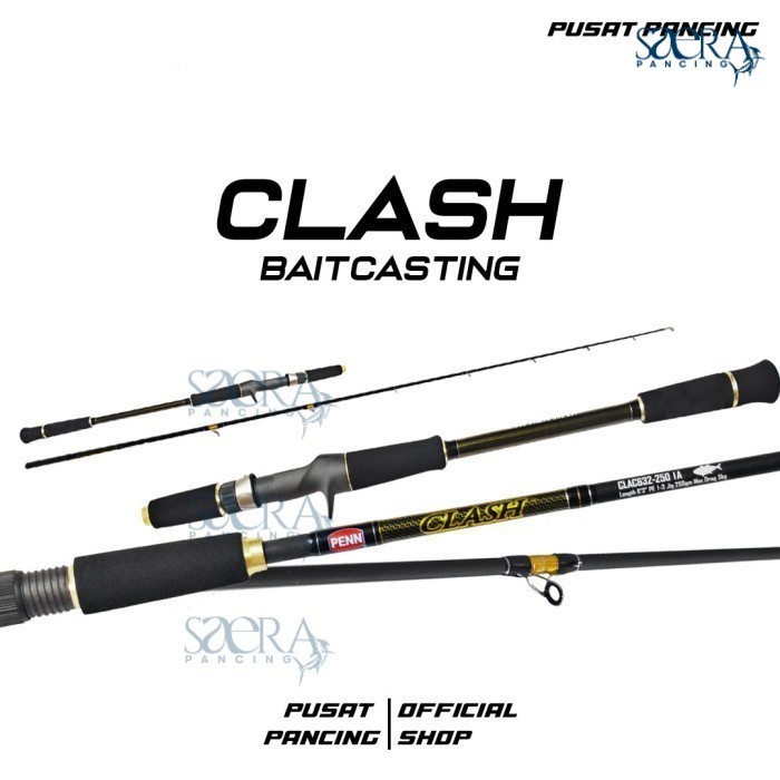 Saera Pancing Joran Pancing PENN Clash OH Overhead Mancing Light Jigging Dasaran Overhead Fuji