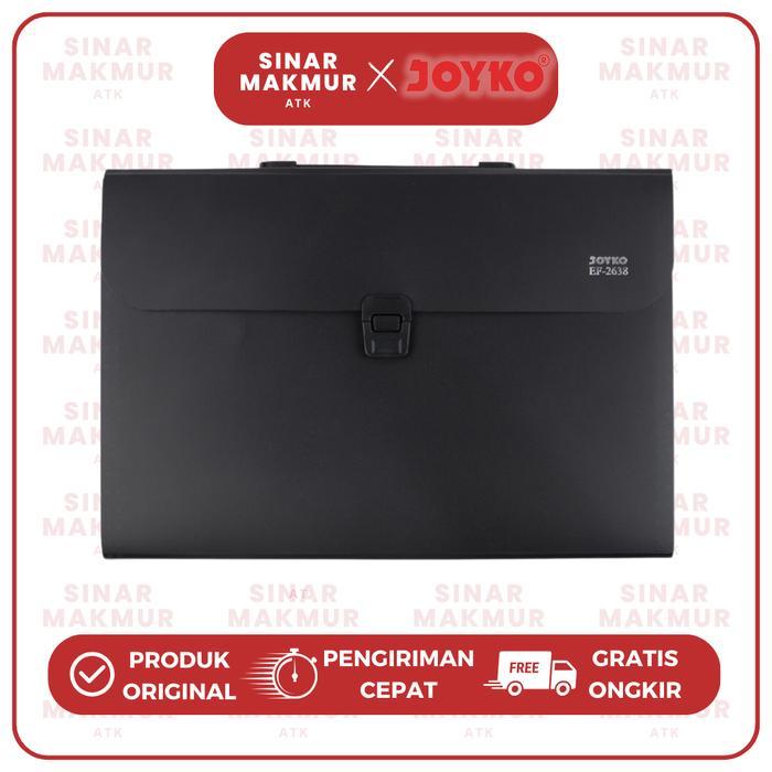Expanding File/Map Harmonika Plastik Folio EF-2638 Joyko (Pcs) - Hitam