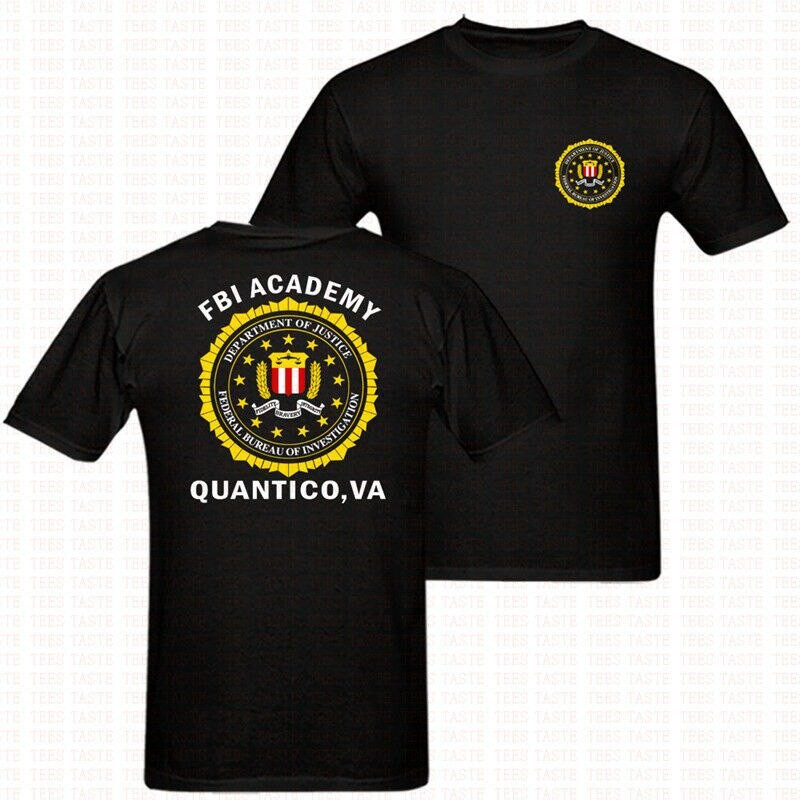 Kaos Fashion Pria Populer, Kaos Tentara Polisi, Quantico, VA