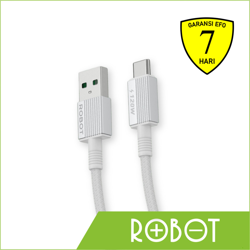 Kabel Data Type C USB Robot RQC100 - 100cm Quick Charge Android iPhone RQC 100 - SFO Semarang
