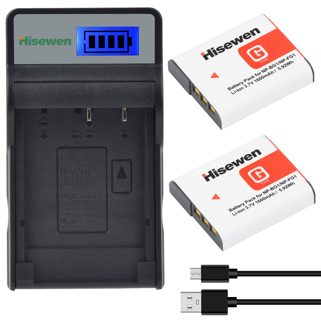 NP-BG1 NP-FG1 Battery arger with arger for Sony DSC-W100 DSC-W210 DSC-W110 DSC-W120 DSC-W130 DSC-N1 