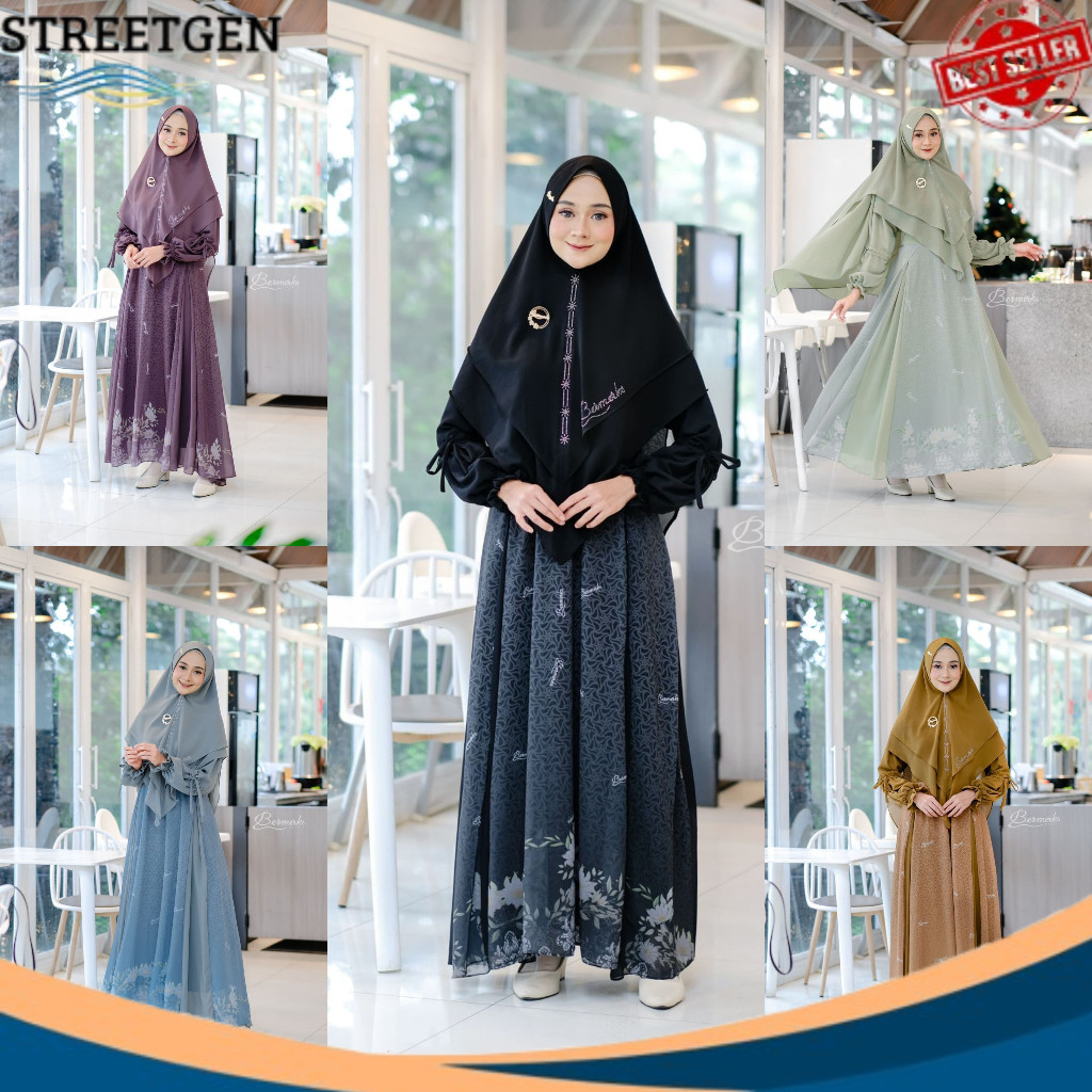 EidMubarak Gamis set Khimar ceruty babydoll Faiza Aisyah Cindi Latina Kinanti Tamara PUTRI ORI berme