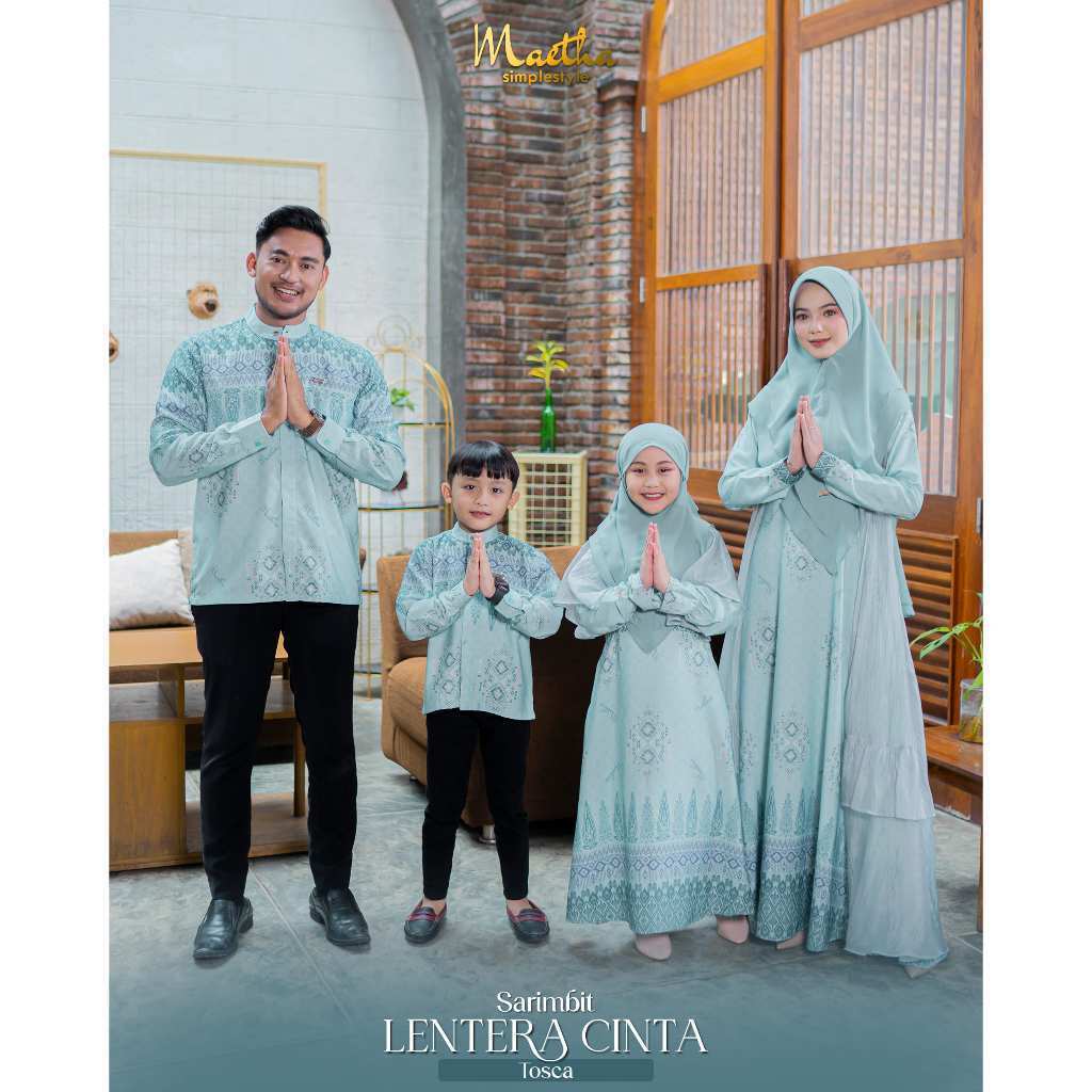 Sarimbit Keluarga Lebaran 2026 Couple Tosca Lentera Cinta Series