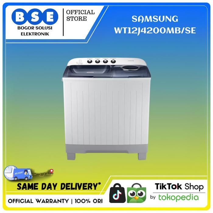 Samsung Mesin Cuci 2 Tabung WT12J4200MB/SE Mesin Cuci Samsung WT12J4200
