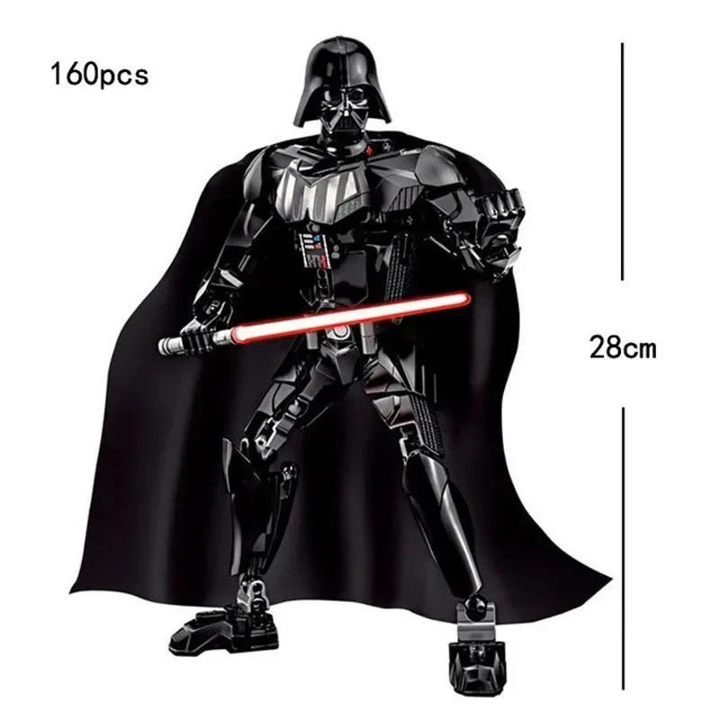 Space Wars Buildable Action Figures Kylo Ren ewbacca Boba Jango Fett General Grievous Toys for Kids 