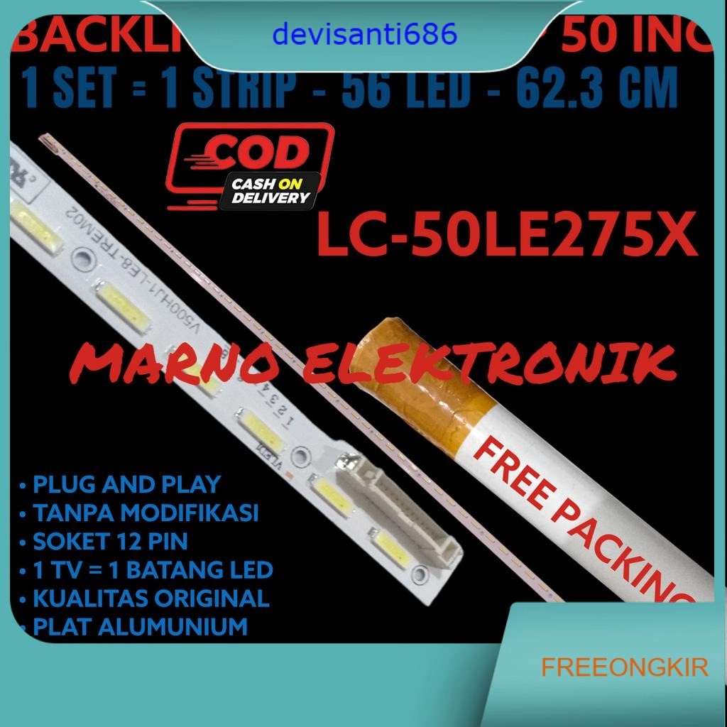 BACKLIGHT TV LED SHARP 50 INC LC 50LE275X LC50LE275X LC 50LE275 X LED