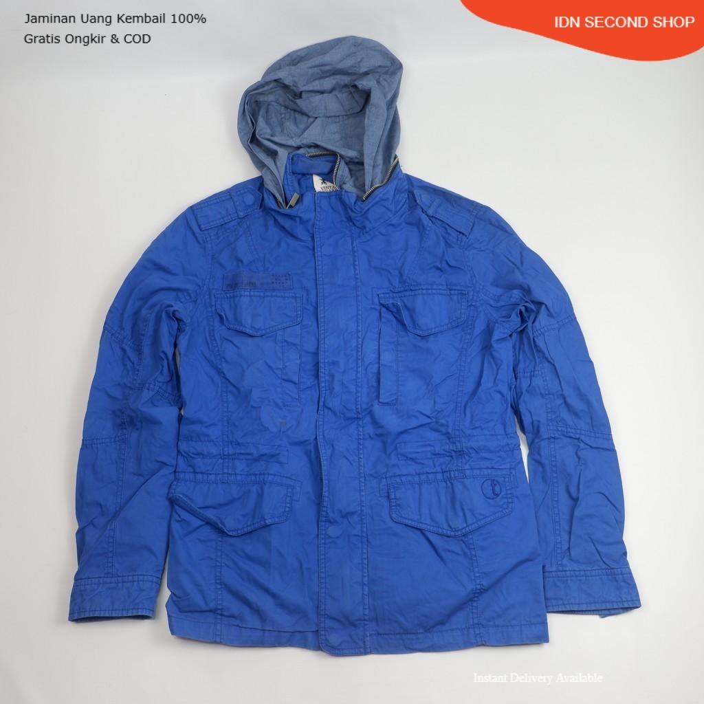 Nearby Heavyweight Hooded Jacket Vintage Style Casual Outerwear Pria Wanita Preloved