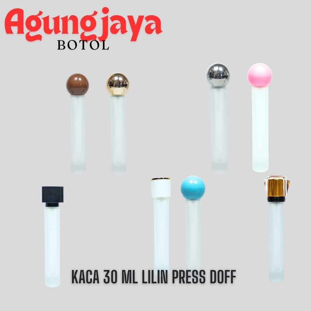 Botol Kaca Parfum 30 Ml Lilin Press Pump Easy Gold / Botol Kaca Parfum 30 Ml /  Botol Kaca / Botol P