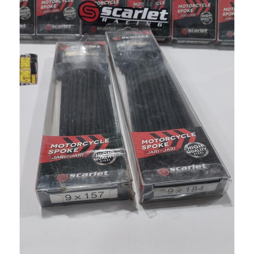 Jari Jari Hitam Sepasang/Set Ring Velg 17 Depan Belakang SCARLET Beat Mio Supra,Gl,Grand,Kharisma - 