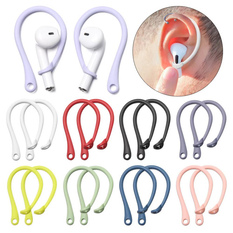 1/3/5/6Pairs Silicone Ear Hooks for Apple AirPods Pro Accessories Anti-fall Bluetooth Earphone Holde