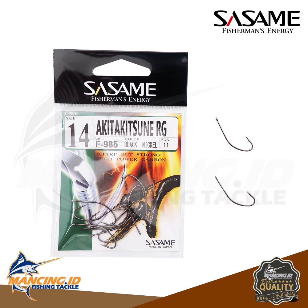 TERBARU Sasame Akitakitsune RG F-985 Carbon Hook Kail Pancing Ikan Mas Gurame Bawal Patin Anti Monce
