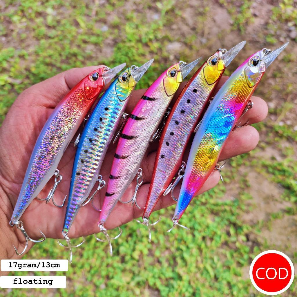 TERLARIS Minnow Floating 13cm/17gram Minow mengambang Umpan Pancing Casting Medium Mengambang Killer