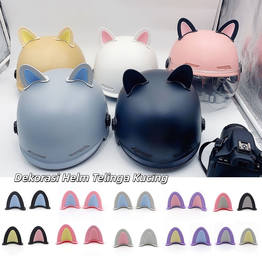 Telinga Helm/Helm Telinga Kucing/Dekorasi Helm/Telinga Kucing/Aksesori helm baru/telinga lucu