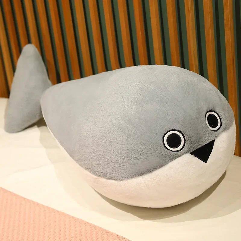 Big Size Grey Sacabambaspis Lifelike Fish Doll Plush Toy Stuffed Pillow Sea Animals Toys Sofa Cushio
