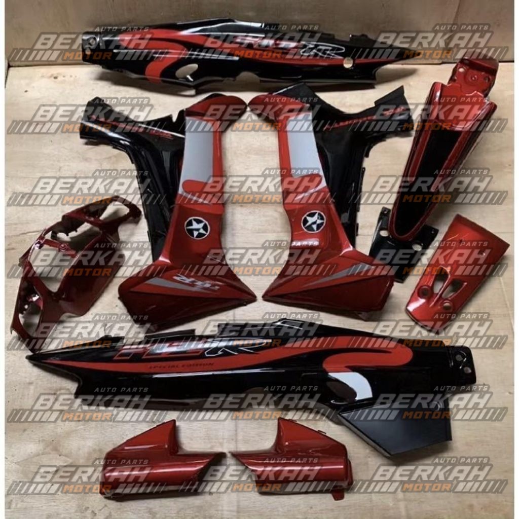 Fullset Body Halus Fizr Caltex Maron Hitam Body Set Yamaha F1zr Caltex Maron Hitam