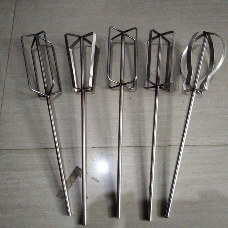 SWS stik bor mixer adonan kue, martabak bahan stainless dengan ukuran panjang stik 40 cm