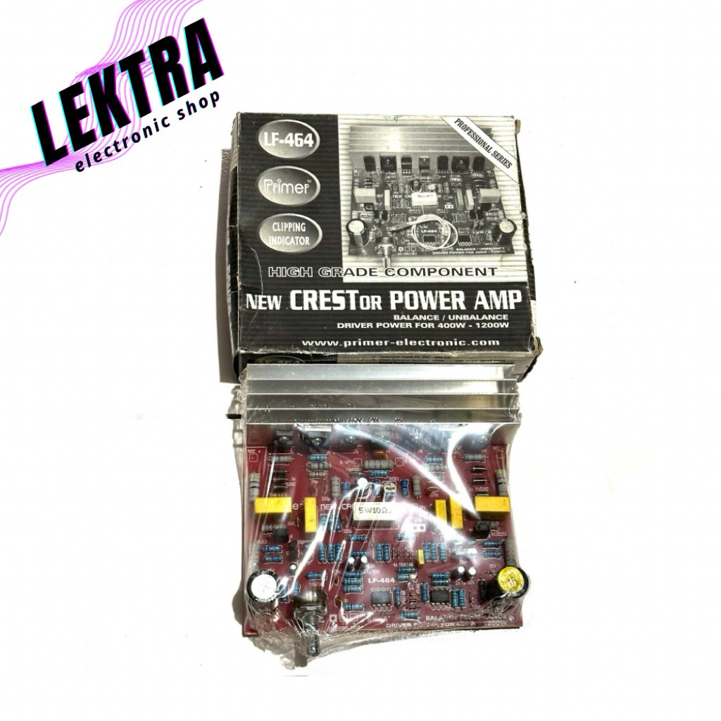 Kit LF-464 Crestor Power Amplifier Mono Driver 400w - 1200w Balance Unbalance Clipping Indicator Pri