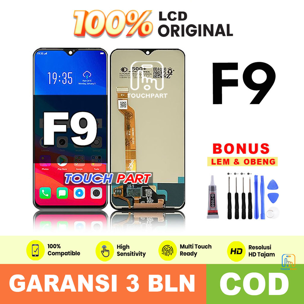LCD FOR OPPO F9 Original Touchscreen Fullset ori asli COD