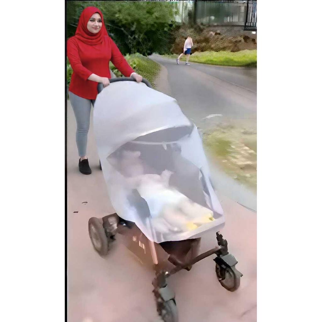 Kelambu Jaring Stroller kulambu ayunan rotan  box bayi Jala Aman jaring Anti serangga nyamuk semut K