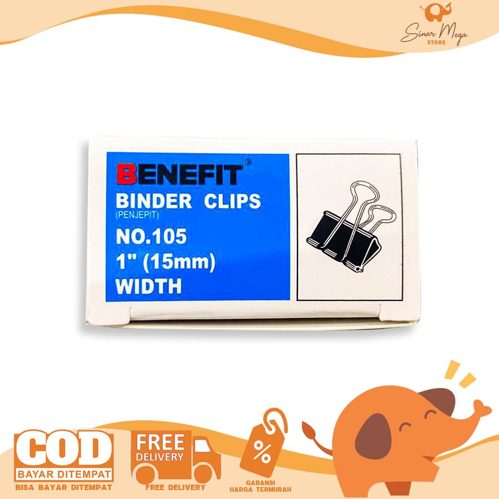 BENEFIT Binder Clips BC-105 | Binder Clips Penjepit Kertas